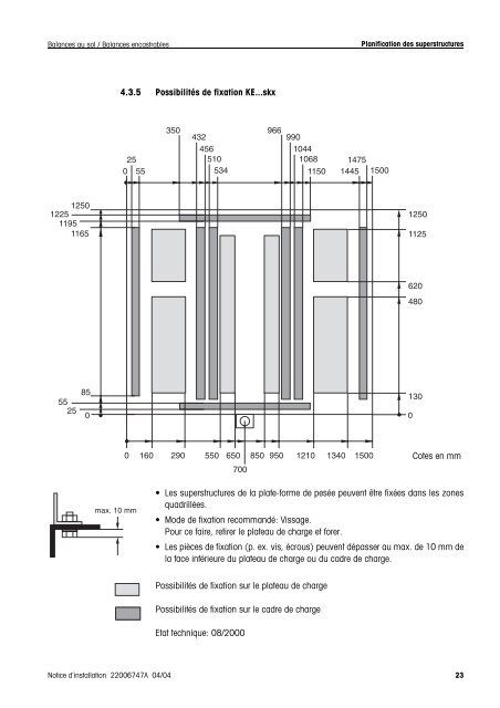 Notice d'installation METTLER TOLEDO MultiRange Balances au ...