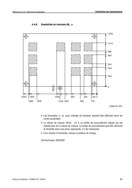 Notice d'installation METTLER TOLEDO MultiRange Balances au ...