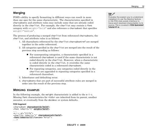 merging examples - FOSI