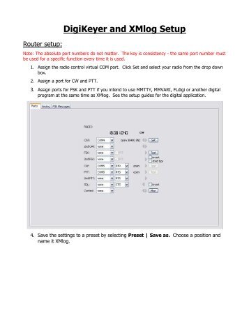 DigiKeyer and XMlog Setup - microHAM