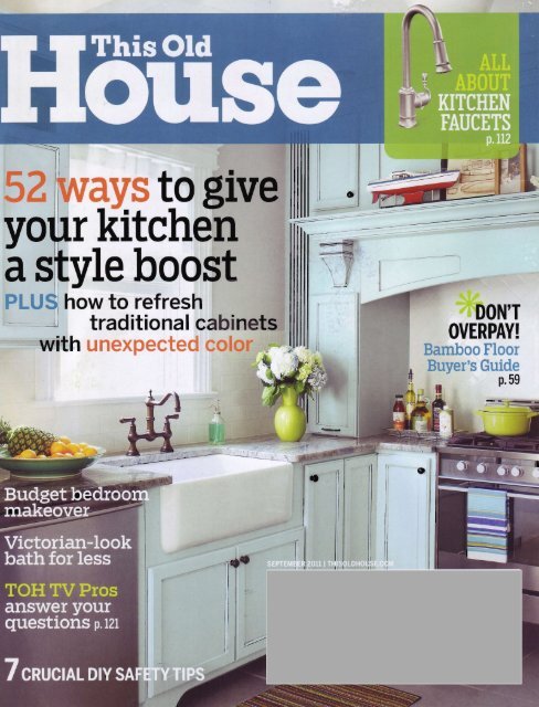 This Old House Magazine September 2011 Caesarstone