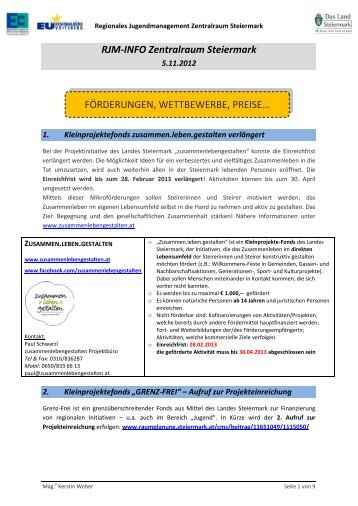 Newsletter 3/2012 - Regionalmanagement Graz & Graz-Umgebung