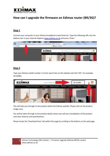 How can I upgrade the firmware on Edimax router (BR/3G)?