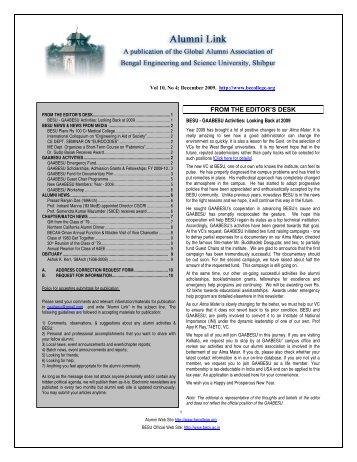 Alumni Newsletter Ã¢Â€Â“ Vol 7, No 1, February 9, 2005 - Global Alumni ...