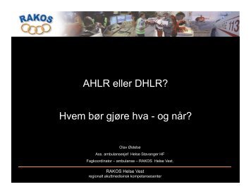 AHLR eller DHLR? - NRR