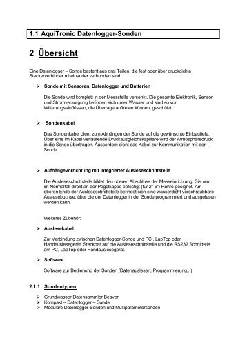 Technisches Handbuch aktuell - Aquitronic