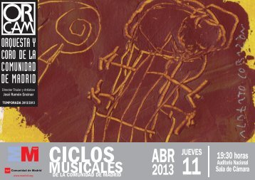 Programa de mano 11 de abril - Orquesta y Coro de la Comunidad ...