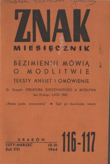 Nr 116-117, luty-marzec 1964 - Znak