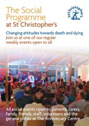 The Social Programme - St Christopher's Hospice