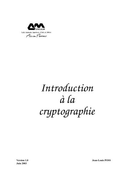 Introduction Ã La Cryptographie - The TAZ