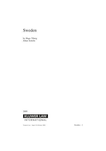 Sweden - International Encyclopaedia of Laws