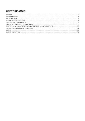 Catalogo Crest Ricamati