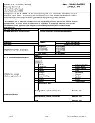 SMALL WORKS ROSTER APPLICATION - Auburn School District