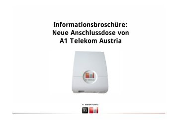 Neue Anschlussdose von A1 Telekom Austria - FEEI