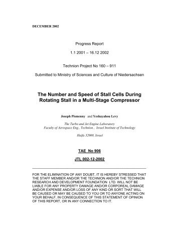 The Number and Speed of Stall Cells During Rotating Stall in a Multi ...