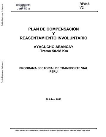 PLAN DE COMPENSACIÓN Y REASENTAMIENTO INVOLUNTARIO