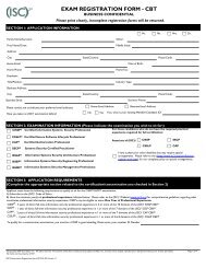 CBT Examination Registration Form - ISC