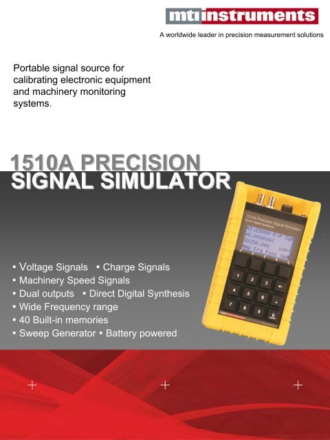 SIGNAL SIMULATOR 1510A PRECISION - MTI Instruments Inc.