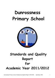 Standards & Quality Report 2011-12 - Dunrossness Primary School