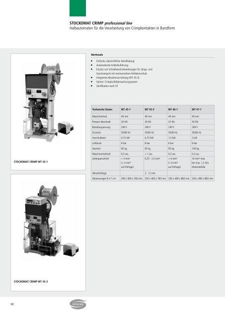 Crimpkontakte - STOCKO CONTACT GmbH & Co. KG