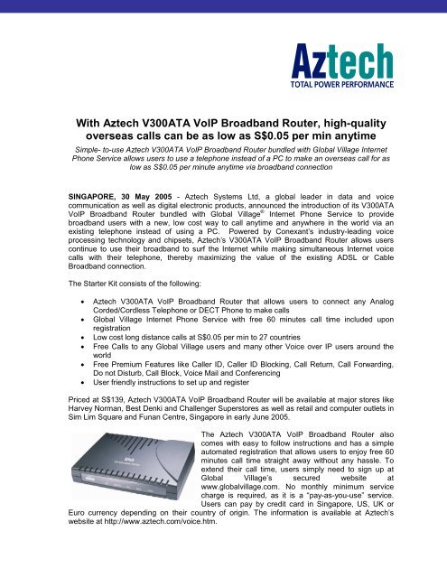 Aztech - V300ATAs