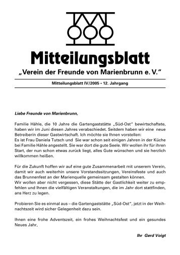 Mitteilungsblatt - Gartenvorstadt Leipzig-Marienbrunn