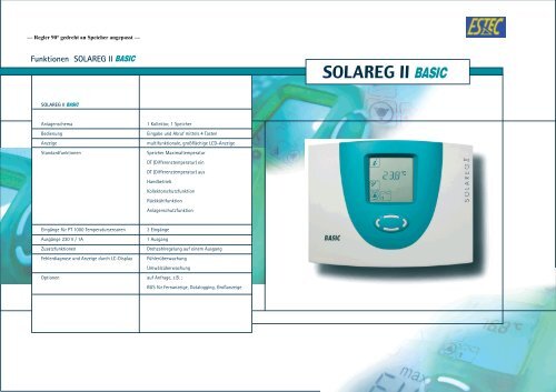 Estec Reglerbeschreibung Basic - Gerenda Solar