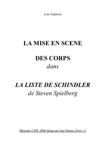 LA MISE EN SCENE DES CORPS dans LA LISTE DE SCHINDLER ...