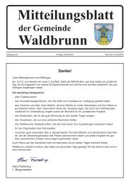 Dan ke! - Gemeinde Waldbrunn in Unterfranken