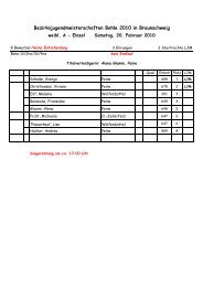 Bezirksjugendmeisterschaften Bohle 2010 in Braunschweig