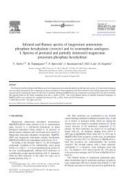 Infrared and Raman spectra of magnesium ammonium phosphate ...