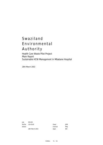 Health Care Waste (Mbabane hospital - Swaziland Environment ...