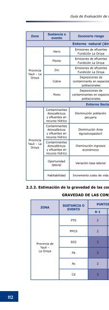 Guía de evaluación de riesgos ambientales - CDAM - Ministerio del ...