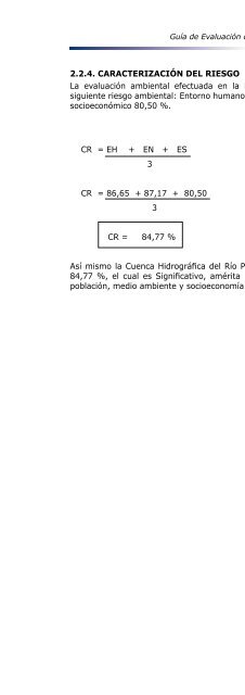 Guía de evaluación de riesgos ambientales - CDAM - Ministerio del ...