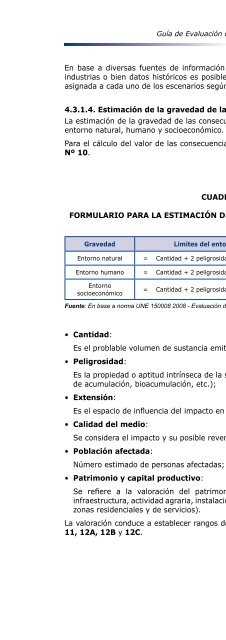 Guía de evaluación de riesgos ambientales - CDAM - Ministerio del ...