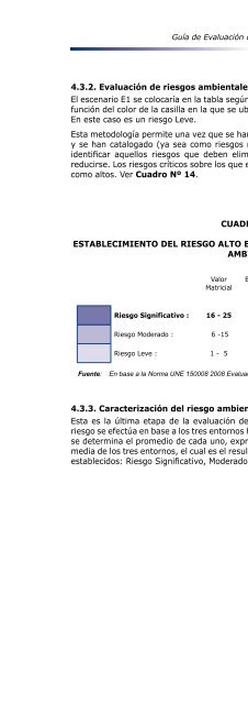 Guía de evaluación de riesgos ambientales - CDAM - Ministerio del ...