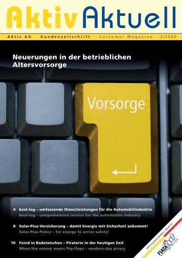 Neuerungen in der betrieblichen Altersvorsorge - Aktiv-Assekuranz