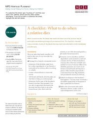A checklist: What to do when a relative dies