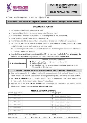 Dossier de réinscription famille (blanc) - CNRR