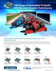 Full Range of Embedded Products With Boosted ... - Advantech