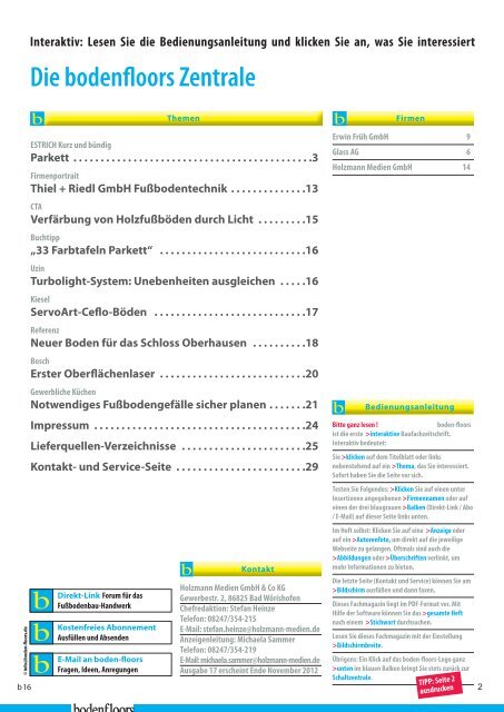 DAS VERZEICHNIS BODEN - EstrichTechnik