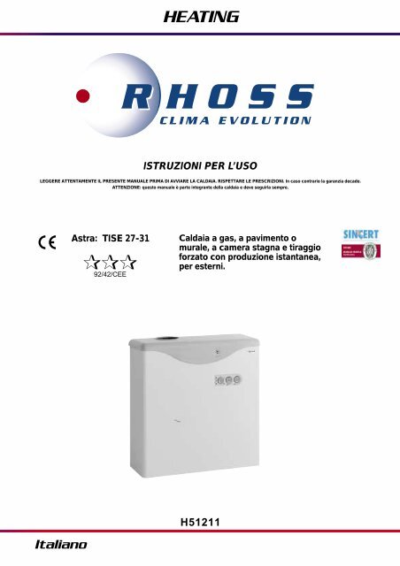 H51211-v07 Manuale Istr. per l'uso Astra TISE 27-31 ... - Rhoss