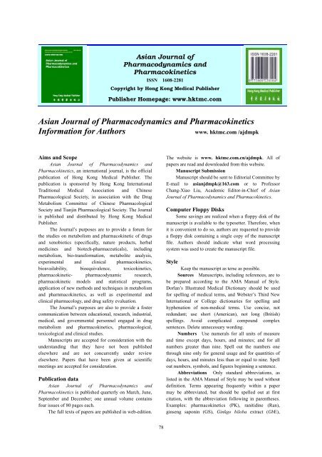 Asian Journal of Pharmacodynamics and Pharmacokinetics ...