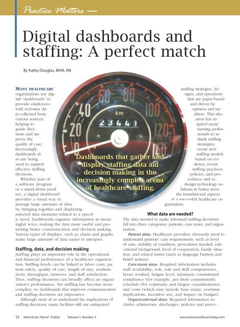 Digital dashboards and staffing: A perfect match - Myla Wagner ...