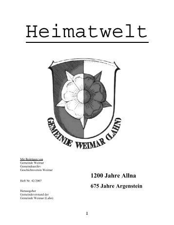 1200 Jahre Allna - Gemeinde Weimar