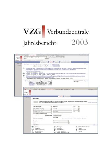 Jahresbericht VZG Verbundzentrale - GBV