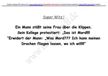 Super Witz ! Ein Mann stÃ¶Ãt seine Frau Ã¼ber die ... - Lustige-pdf.de