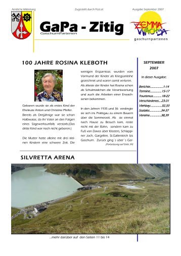 Ausgabe September 2007 (1,86 MB) - .PDF - Gemeinde Gaschurn