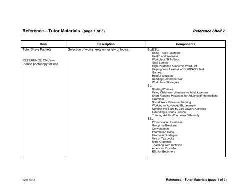 Full List (.PDF file) - Wilderness Adventure Books