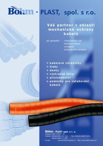 VÃƒÂ¡Ã…Â¡ partner v oblasti mechanickÃƒÂ© ochrany kabelÃ…Â¯ - BÃƒÂ¶hmÃ¢Â€Â“extruplast ...